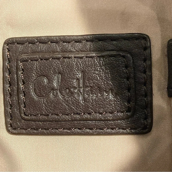 COLE HAAN Large Baguette Shaped With 3 Compartments Gold Hardware Shoulder  Bag - Picture 10 of 16